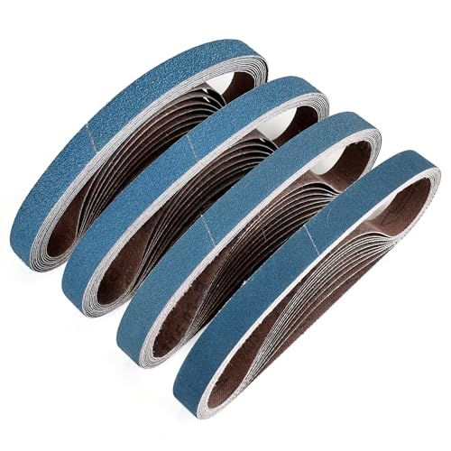 3/4 x 20.5 Inch Zirconia Sanding Belts, 40Pcs 10 Each of 40/60/80/120 Grits - style: 3/4‘’ x 20.5‘’-40Pcs