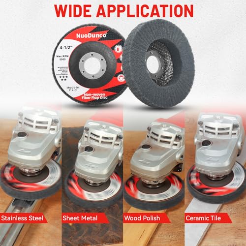 4-1/2 Inch 320 & 600 Grit Scour Flap Disc for Angle Grinder, 10Pcs - color: Maroon/Gray, size: 320/600 Grit - 10Pcs