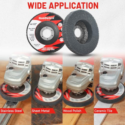 4-1/2 Inch 320 & 600 Grit Scour Flap Disc for Angle Grinder, 10Pcs - color: Maroon/Gray, size: 320/600 Grit - 10Pcs