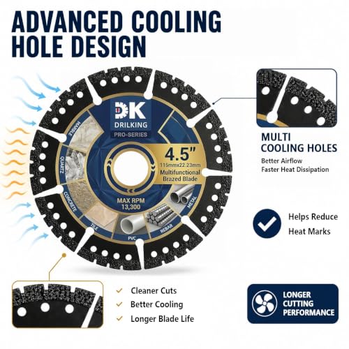 4-1/2 inch Diamond Blades, Multi-Purpose Metal Cutting Wheel - 3 Pack - size: 4.5"