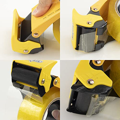 【Upgraded】 PROSUN Blade Safety Cover 2 Inch Professional Packing Tape Dispenser Packaging Metal Handheld Tape Gun Sealing Cutter TG11