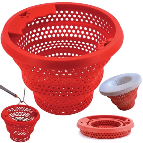 Durable Pool Skimmer Basket (1) [RedFURY] | Compatible with Pentair U-3 and Hayward SP1070 - Inground - B9 Replacement | The Samson - Epic Quality | Superfine XL Filter Socks (3) - color: Red (1-PACK)