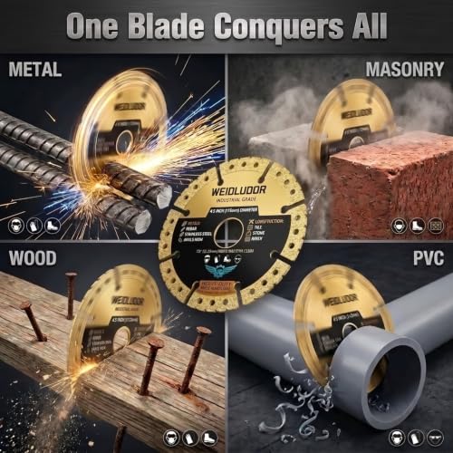 4.5 Inch Diamond Saw Blades for Angle Grinder, Multi Material Cutting Disc