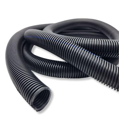 567ITG 1/4" x 100ft Split Wire Loom Tubing Black Plastic Convoluted Conduit - size: 100 FT 1/4 Loom