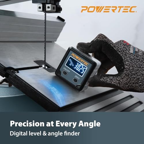 POWERTEC 7pc Set Router Table Setup Bars, 3-Gauges-in-One Aluminum Setup Blocks Height Gauge Set w/Table Saw Angle Gauge, Digital Angle Finder Protractor for Woodworking, Table Saw, Miter Saw (72037) - color: Router Table Setup Bars+table Saw Angle Gauge