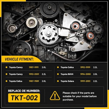 TKT-002 Timing Belt Kit with Water Pump for Toyota - size: TKT-002