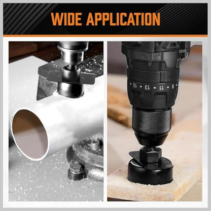 HORUSDY Hole Saw Set 24PCS Hole Saw Kit,Hole Saw Drill Bit Kit, 3/4"-6" (19-152mm) 17PCS Saw Blades, 2 Mandrels, 3 Drill Bit, Installation Plate, Hex Key, For Drywall, Soft Wood, Plywood, Plastic, PVC - style: 24-Piece Multi-Size Kit (Up to 6")