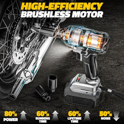 DIYtoolifz Cordless Impact Wrench Compatible with Dewalt 20v Battery: 250Ft-lbs(340N.m) 3/8 inch Brushless Electric Impact Gun, 2400RPM High Torque Impact Driver, Power Impact Wrench, Bare Tool Only - size: 250ft-lbs, style: For Dewalt 20V Battery (Batter