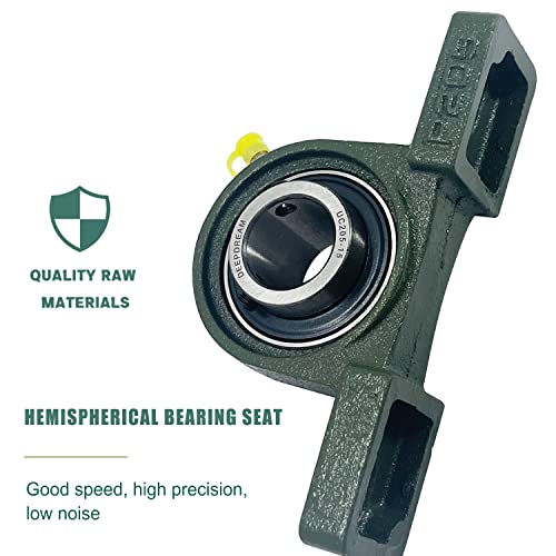 2Pcs UCP205-15 Pillow Block Bearings 15/16" inch Bore Mounted Pillow Bearing Cast Iron Base and Self Aligning Chrome Bearing - size: UCP205-15-2pcs