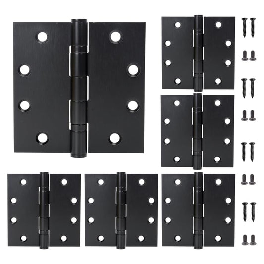 4.5 inch X 4.5 inch Black Heavy Duty Commercial Door Hinge - color: Black, size: 4.5inch X 4.5inch
