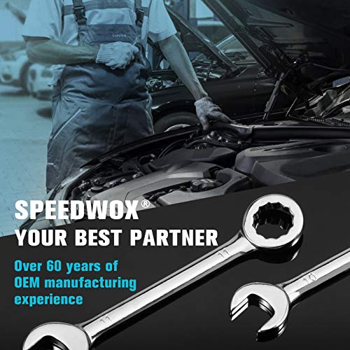 SPEEDWOX 10 Pcs Mini Combination Wrench Set, 4-11mm Open and Box End for Automotive, Industry, Electronics, Mechanic, Home, Hobby - High Carbon Steel - size: Metric