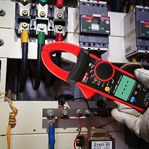 UNI-T Clamp Meter UT216C, Inrush Current AC/DC 600A TRMS HVAC Volt Amp Ohm Meter Multi Meter, Auto Ranging 6,000 Counts, Voltage Frequency Resistance Capacitance Temperature Continuity Diode Tester - size: UT216C