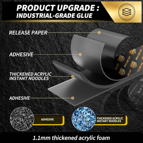 Heavy Duty Double Sided Tape for Automotive, No Residue,High Temperature Resistant Adhesive Strips for Rear Spoiler Wing,Rain Guard,Side Mirror Rain Guard,Secures dashcams,Car Accessories Interior - size: 3/5" x 20FT
