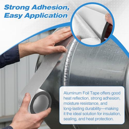 Dreyoo 3 Rolls Adhesive Aluminum Foil Heat Shield Tape, Heat Shield Tape