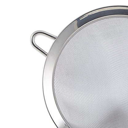 RSVP International Endurance Kitchen Collection, Stainless Steel Fine Mesh Conical Sieve/Colander, Multi-Purpose for Cooking, Baking, Loose Leaf Tea, Bar Strainer Cocktails, 6.25-Inch - size: 6-1/4-Inch