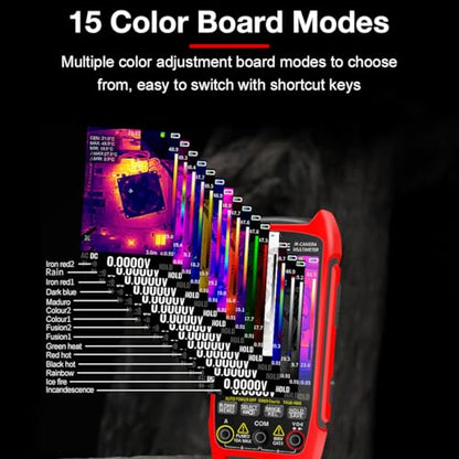 2 in 1 Thermal Imaging with 20000 Counts Multimeter Function Infrared Camera Pixels ISR256x192 Image Resolution 427x320 3.5 inch LCD -20℃ to 550℃ Temperature Range 15 Color Modes - size: TI-02 wih Macro Lens Function