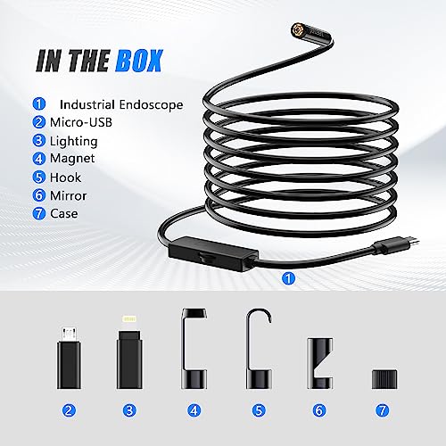 1920P Snake Inspection Borescope, Pancellent Type C Endoscope