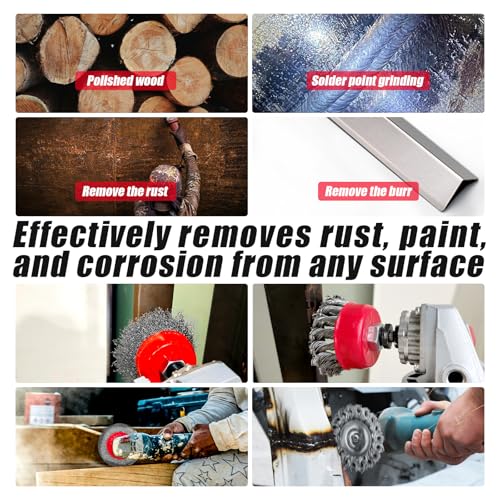 8pcs 4-1/2" Angle Grinder Wire Wheel Set