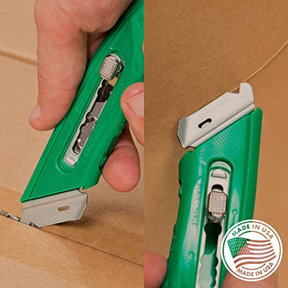 Pacific Handy Cutter S4L Safety Cutter, Retractable Utility Knife with an Ergonomical Design, Bladeless Tape Splitter, Steel Guard for Safety and Damage Protection, Warehouse and In-Store Cutting - style: S4L Safety Cutter