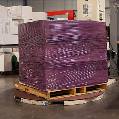PSBM Dark Purple Stretch Wrap, 4 Rolls 18 Inch x 1000 Feet 100 Gauge, Heavy Duty Plastic Wrap Industrial Strength Shrink Film for Moving, Packing & Shipping - color: Purple, size: 4 Rolls