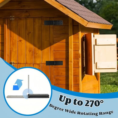 2Pcs Heavy Duty Folding Gate Hinges, 270° Black Door Hinges - style: Style1