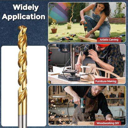 Drill Bit 3.6mm Diameter M42 8% Cobalt HSS TiN for Hard Metal - size: 3.6mm