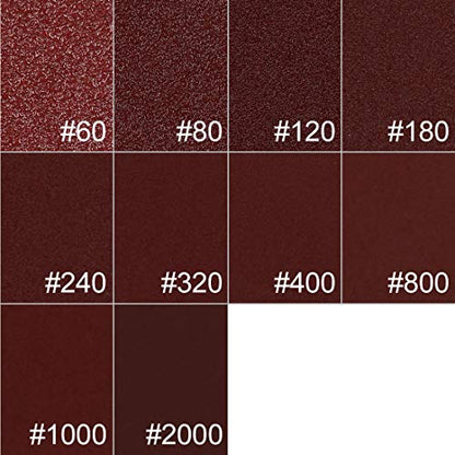 uxcell 200pcs 2 Inch Hook and Loop Sanding Discs Sandpaper 60 80 120 180 240 320 400 800 1000 2000 Grits for Car Polishing