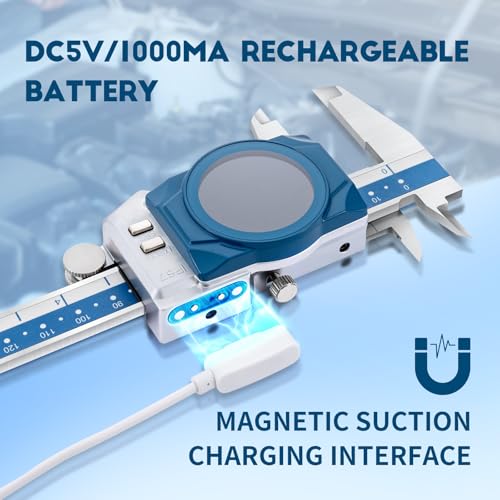 Dasqua Digital Dial Calipers 6"/150mm IP67, Resolution 0.0005", Accuracy ±0.001”, Inch/Metric/Fractional Conversion Measuring Tool - size: Digital Dial IP67