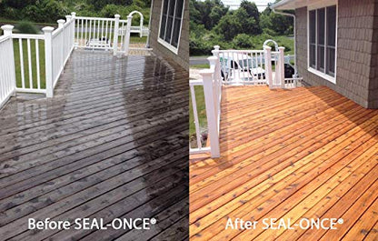 Seal-Once Nano+Poly Wood Sealer and Waterproofer, Natural, 1 Gallon - color: Natural, size: 1 Gallon
