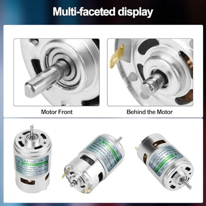 775 High Torque DC Motor, 12V/24V, 10K/20K RPM, D Shaft, 2-Pack - style: D Shaft Motors-2Pack