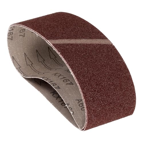 2 Pcs Sanding Belts 3 x 21 Inch 60 Grit Aluminum Oxide - size: 3 x 21 Inch(60 Grits)