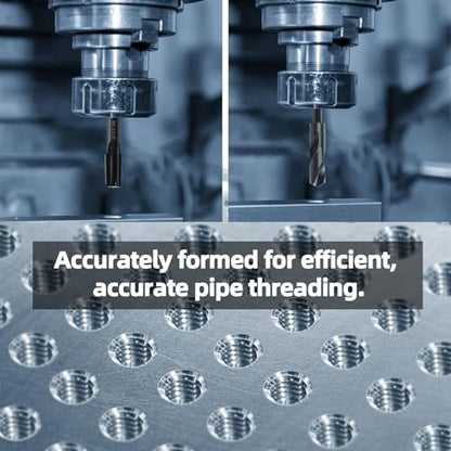 3/8-18 NPT Pipe Tap and 37/64" drill Set,Hand Threading Plumbing Tap Set - size: 3/8"-18 NPT Tap, 37/64" Drill