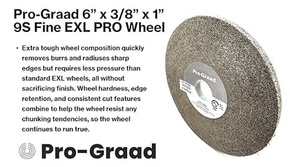 EXL PRO Deburring Wheel 6" x 3/8" x 1", 9S Fine, 94932 - style: 6" x 3/8" x 1"