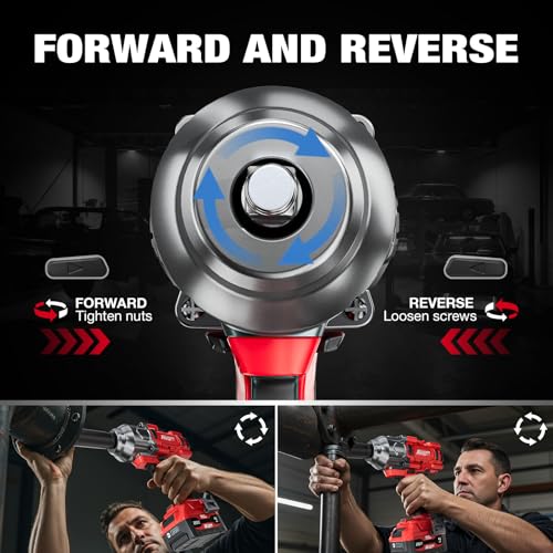 Alloyman Cordless Impact Wrench 1500 FT-LBS(2000N.M),1/2" High Torque - size: 1500Ft-lbs /1x Battery