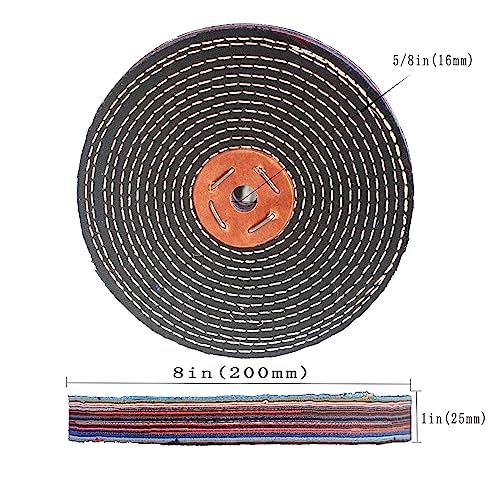 8 Inch Denim Buffing Wheel with 5/8" Arbor Hole - style: 8" Denim Buffing Wheel