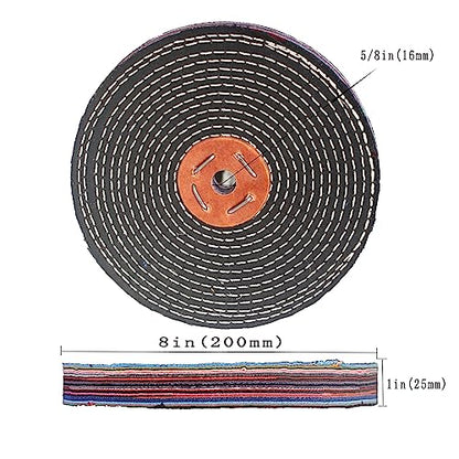 8 Inch Denim Buffing Wheel with 5/8" Arbor Hole - style: 8" Denim Buffing Wheel