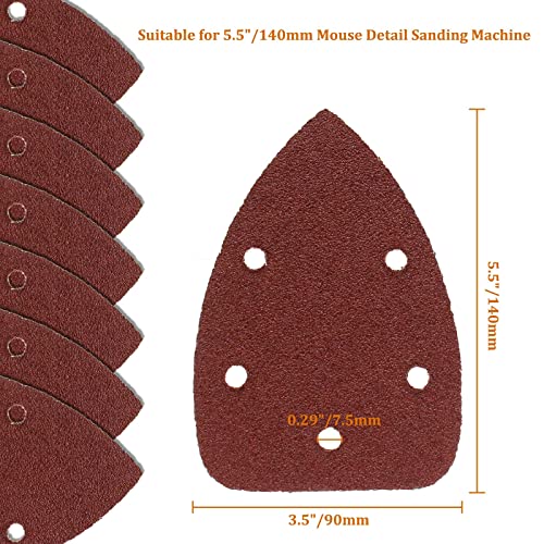 Mouse Detail Sander Sandpaper, 240 Grit, 50 Pcs - size: 240 Grit - 50 Pcs