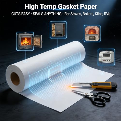 2 Pack High Temperature Gasket Paper for Pellet Stoves, Wood Stoves
