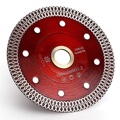 YIJING 4" Porcelain Blade Super Thin Diamond Saw Blade for Cutting Ceramic Porcelain Tile Granite Marble (4"-1pc) - size: 4"-1pc
