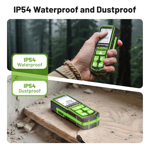 Huepar 200Ft Bluetooth Laser Measuring Tool S60-BT, APP Control, Rechargeable USB-C Laser Distance Meter, ±1/16" High Accuracy, Angle Sensor, IP54, for Distance/Area/Volume, Gifts for Men - size: 200Ft-Standard