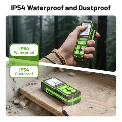 Huepar 200Ft Bluetooth Laser Measuring Tool S60-BT, APP Control, Rechargeable USB-C Laser Distance Meter, ±1/16" High Accuracy, Angle Sensor, IP54, for Distance/Area/Volume, Gifts for Men - size: 200Ft-Standard