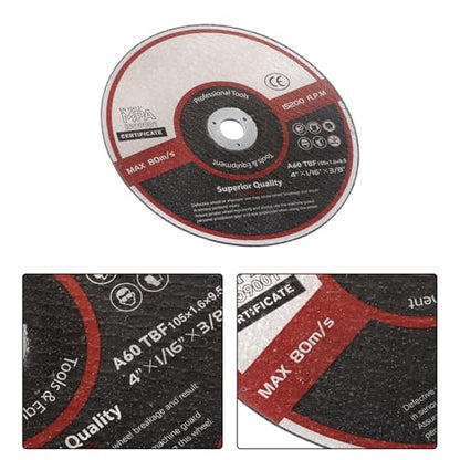 findmall 25 Pack 4" x 1/16" x 3/8" Cut Off Wheel