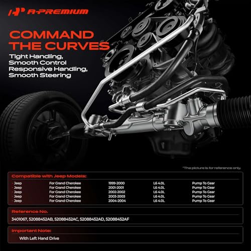 A-Premium Power Steering Pressure Hose Assembly Compatible with Jeep