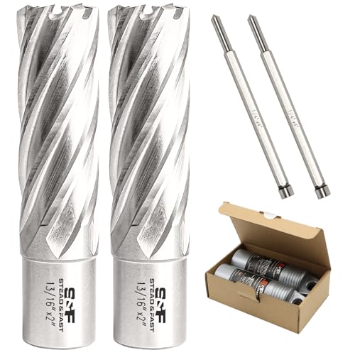 S&F STEAD & FAST Annular Cutter Set 2 Pcs, 13/16" x 2" DOC, Mag Drill Bits - style: 2P-13_16x2