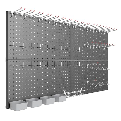 TORACK Garage Tools Organizer Boards Kit with Hooks, Black - color: Black