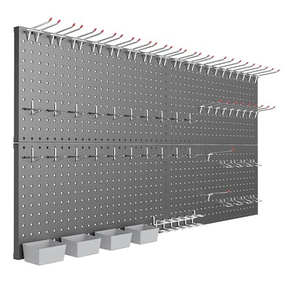 TORACK Garage Tools Organizer Boards Kit with Hooks, Black - color: Black