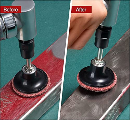 25 Pcs 3 Inch Sanding Discs Roll Lock Quick Change Discs Surface Conditioning Discs, with 1/4" Shank Roll Lock Holder, Fine Medium Coarse for Die Grinder Surface Burr Finish Rust Paint Removal - style: Style 8