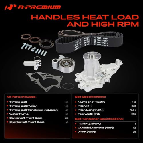 A-Premium Engine Timing Belt Kit with Water Pump Compatible with Lexus
