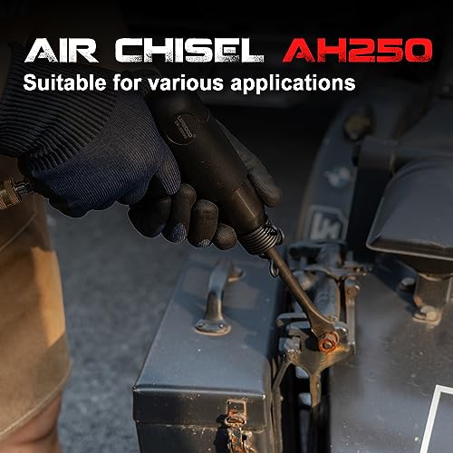 UW-AH250 Long Barrel Air Hammer Kit with Quick Change Retainer and 4 Chisels, 3-5/8 Inch Stroke, 2200 BPM, Light weight (AH250P - Long Barrel) - style: UW-AH250 Long Barrel