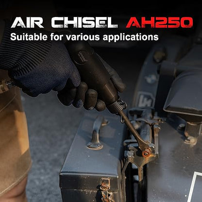 UW-AH250 Long Barrel Air Hammer Kit with Quick Change Retainer and 4 Chisels, 3-5/8 Inch Stroke, 2200 BPM, Light weight (AH250P - Long Barrel) - style: UW-AH250 Long Barrel